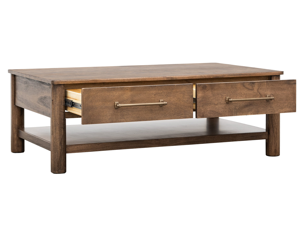 Olimpia Cocktail Table, Brown, 4 Drawer