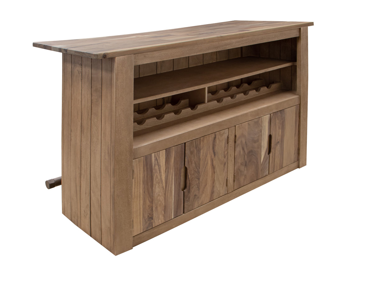 Natural Parota Bar, Brown, 4 Door Wooden