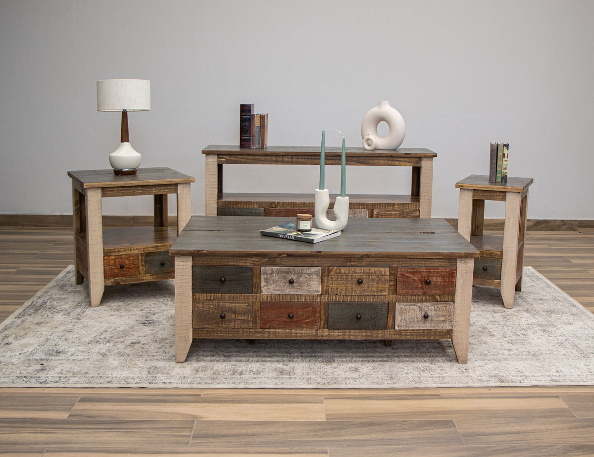 Antique  MC MD End Table, 2 Drawer