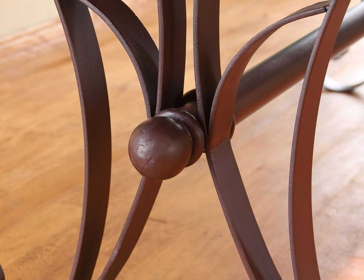 Antique Multicolor Table, Multicolor, Iron Base Dining