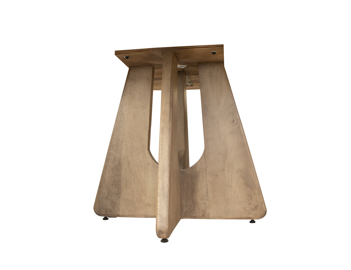 Natural Parota Round Table, Brown, base