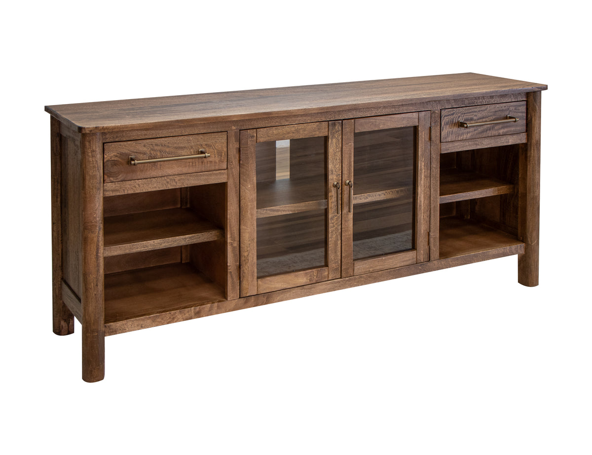 Olimpia TV Stand, Brown, 2 Drawer 2 Door