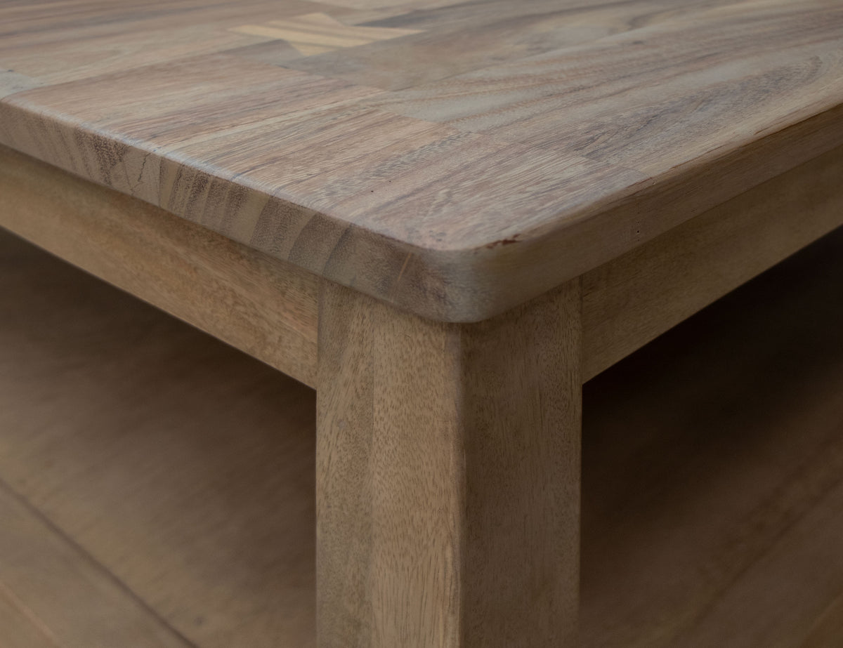 Natural Parota Cocktail Table, Brown, Deluxe