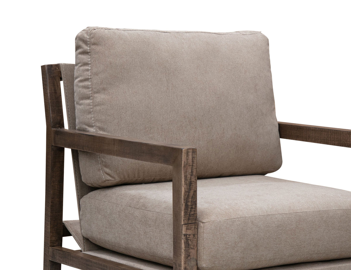 Milan Armchair, Brown, Wooden Frame - IUP401-ACH-152