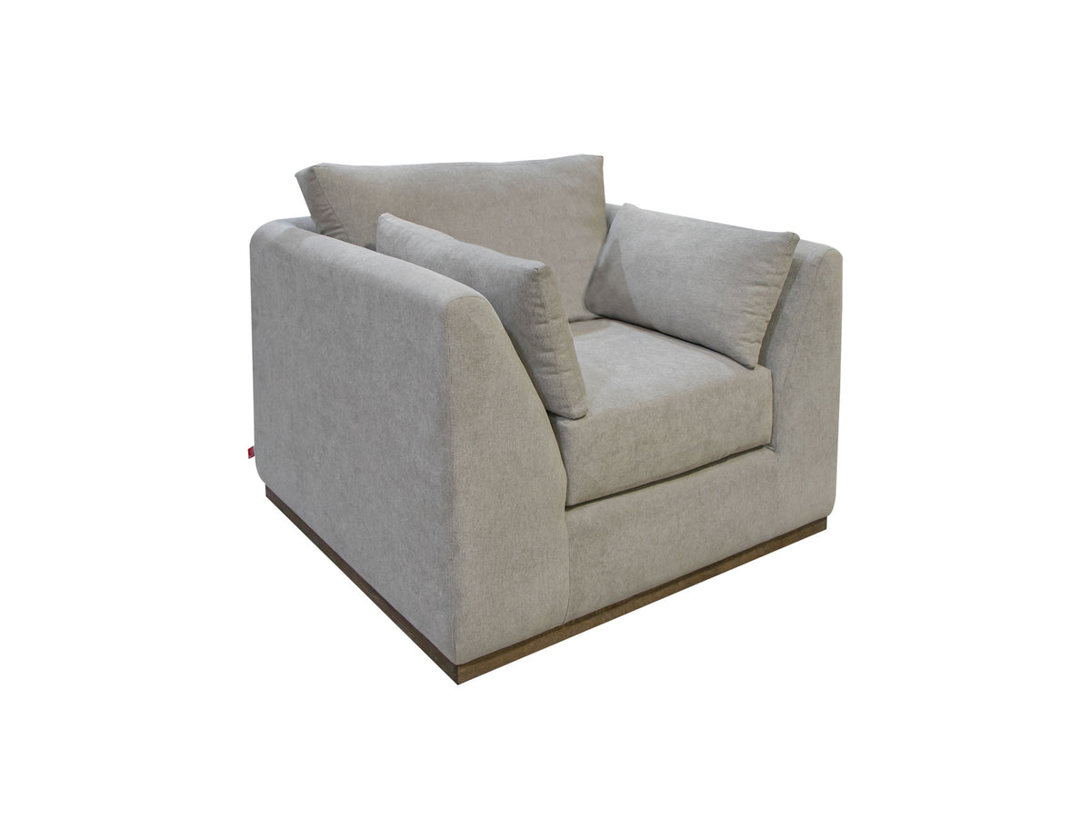 Vallarta Armchair, Gray, Wooden Frame & Base - IUP882-ACH-151