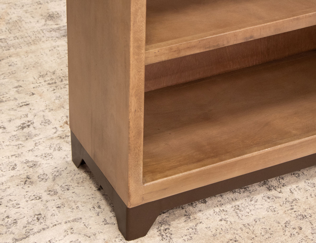 Natural Parota Bookcase, Brown, 6 Shelves