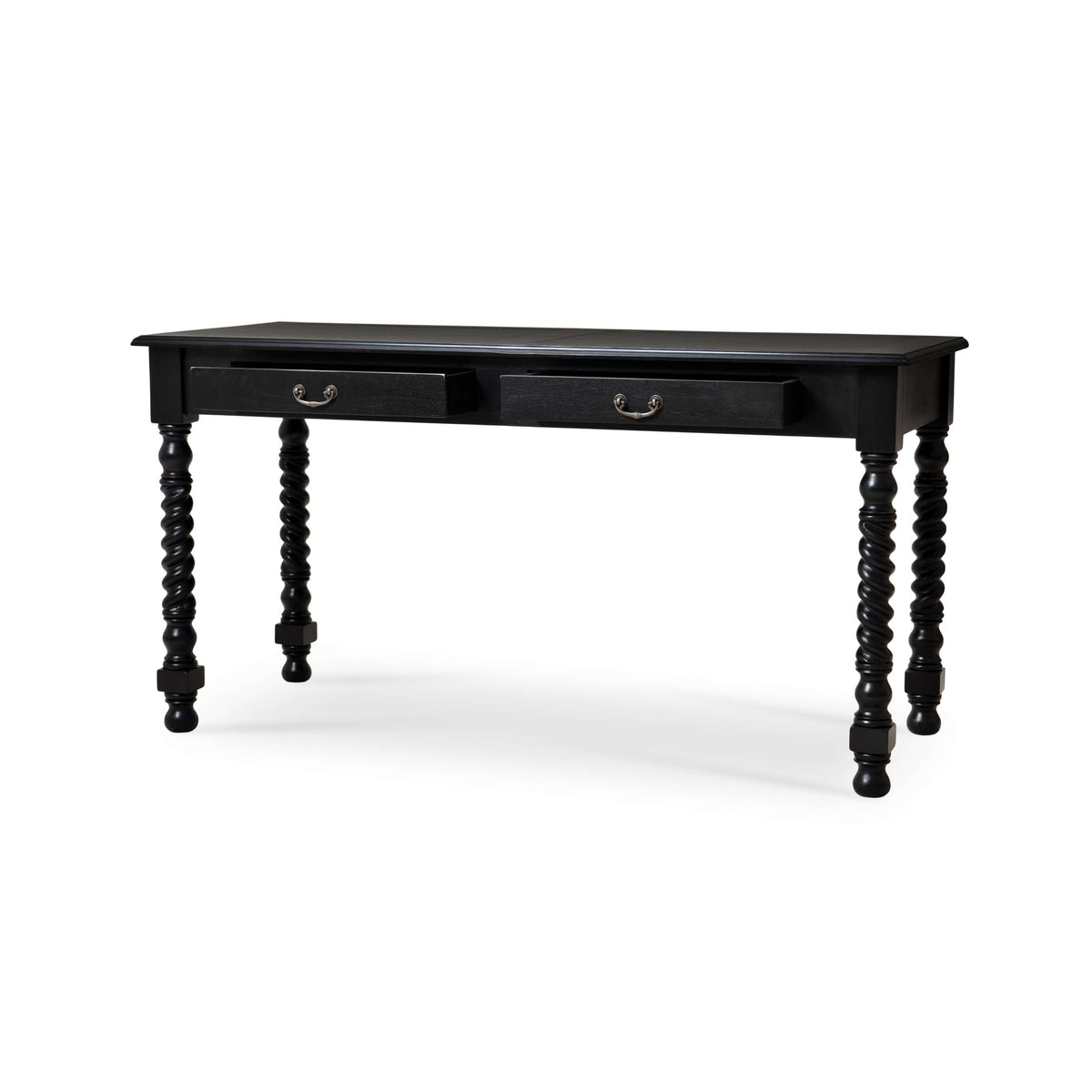 Console Desk w/ Barley Twist Leg in Batavia Black