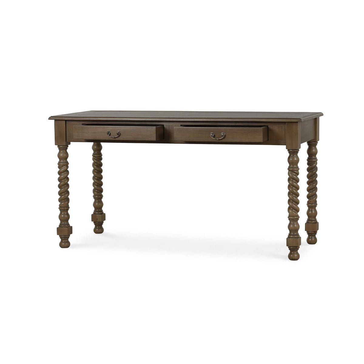 Console Desk w/ Barley Twist Leg in Straw Wash