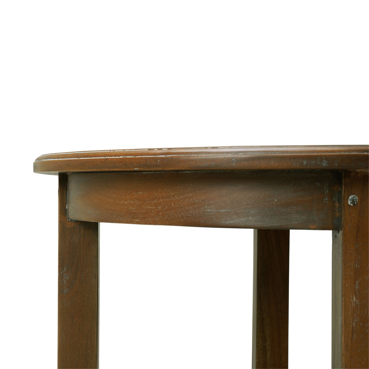 Luna Round 3 Tier Side Table in Straw Wash