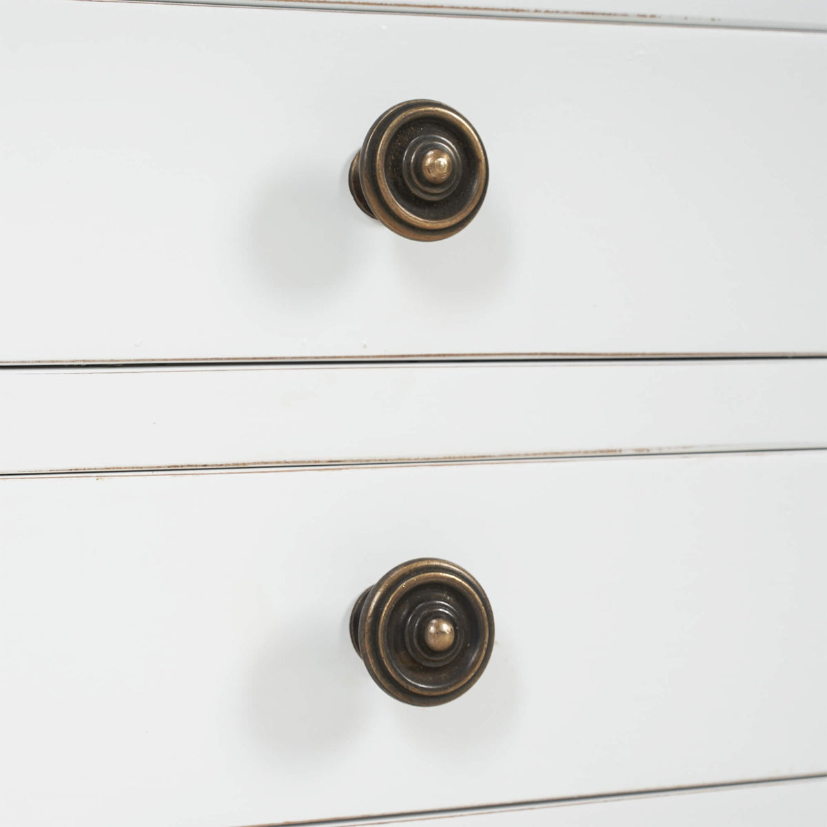 Eton 2 Drawer Side Table w/ Pull Out Shelf in Architectural White