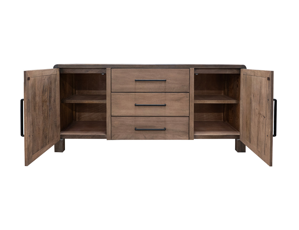 Tamesis Console, Brown, 3 Drawer 2 Door
