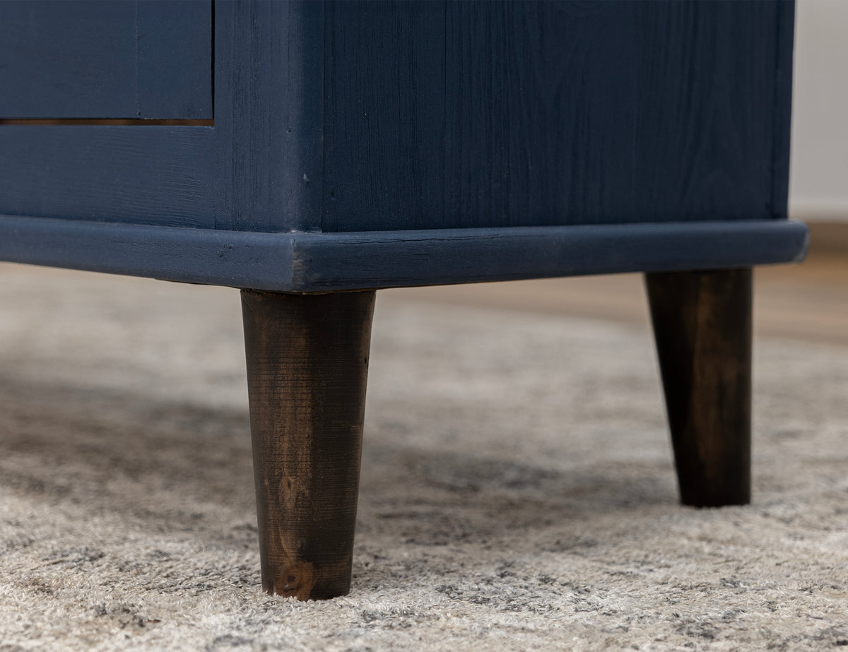 Genova Console, Blue, 4 Glass Door