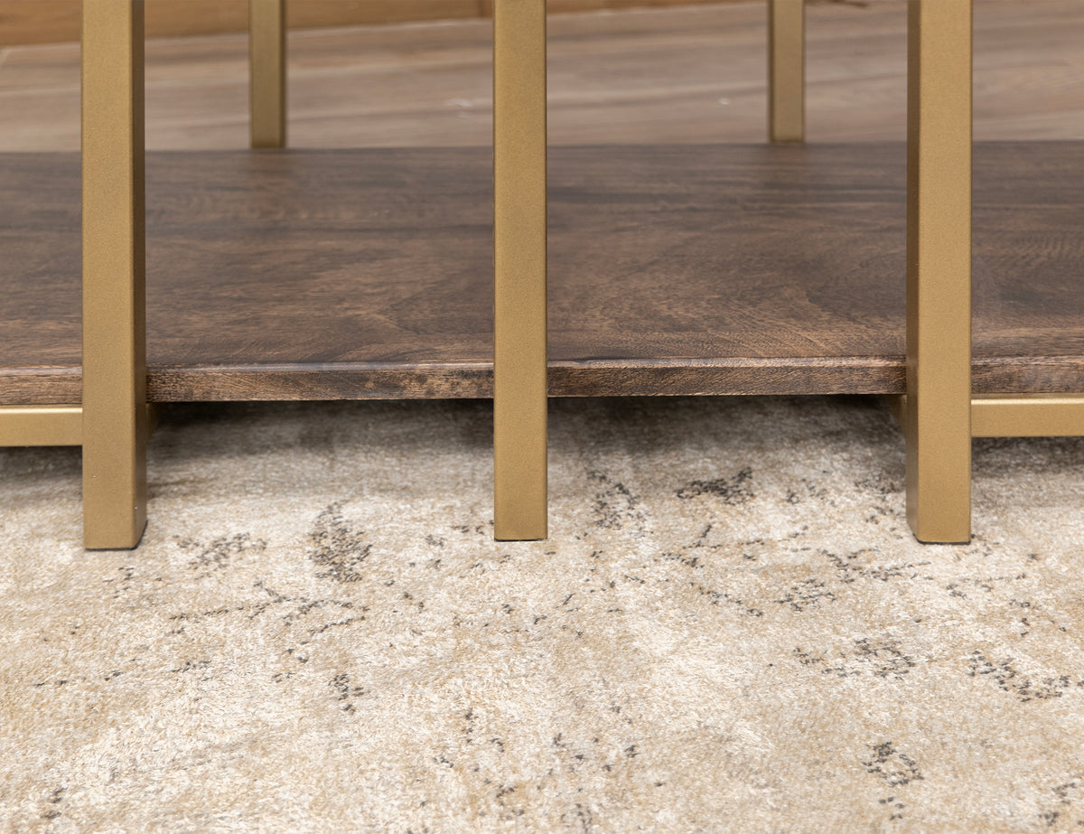 Onix Sofa Table, Metal Base