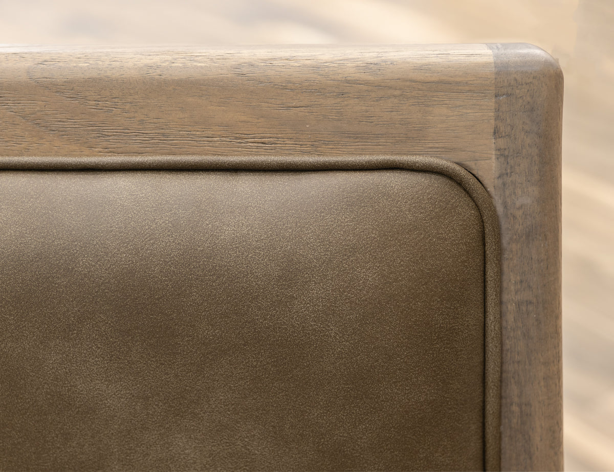 Xel-Ha Upholstered Chair, Brown, Wooden Chair