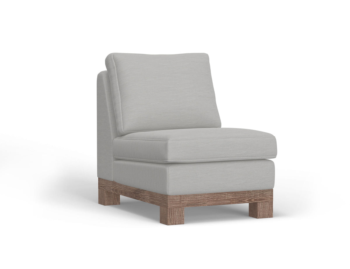 Samba Armless Chair, Beige, Wooden Frame & Base - IUP298-ALC-131