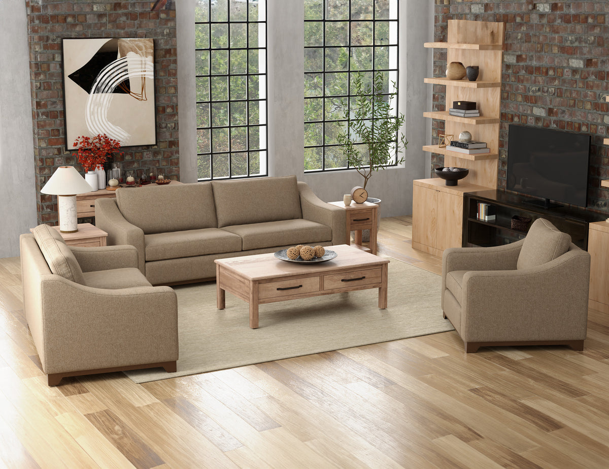 Natural Parota Loveseat, Brown, Wooden Frame & Base - IUP868-LOV-152