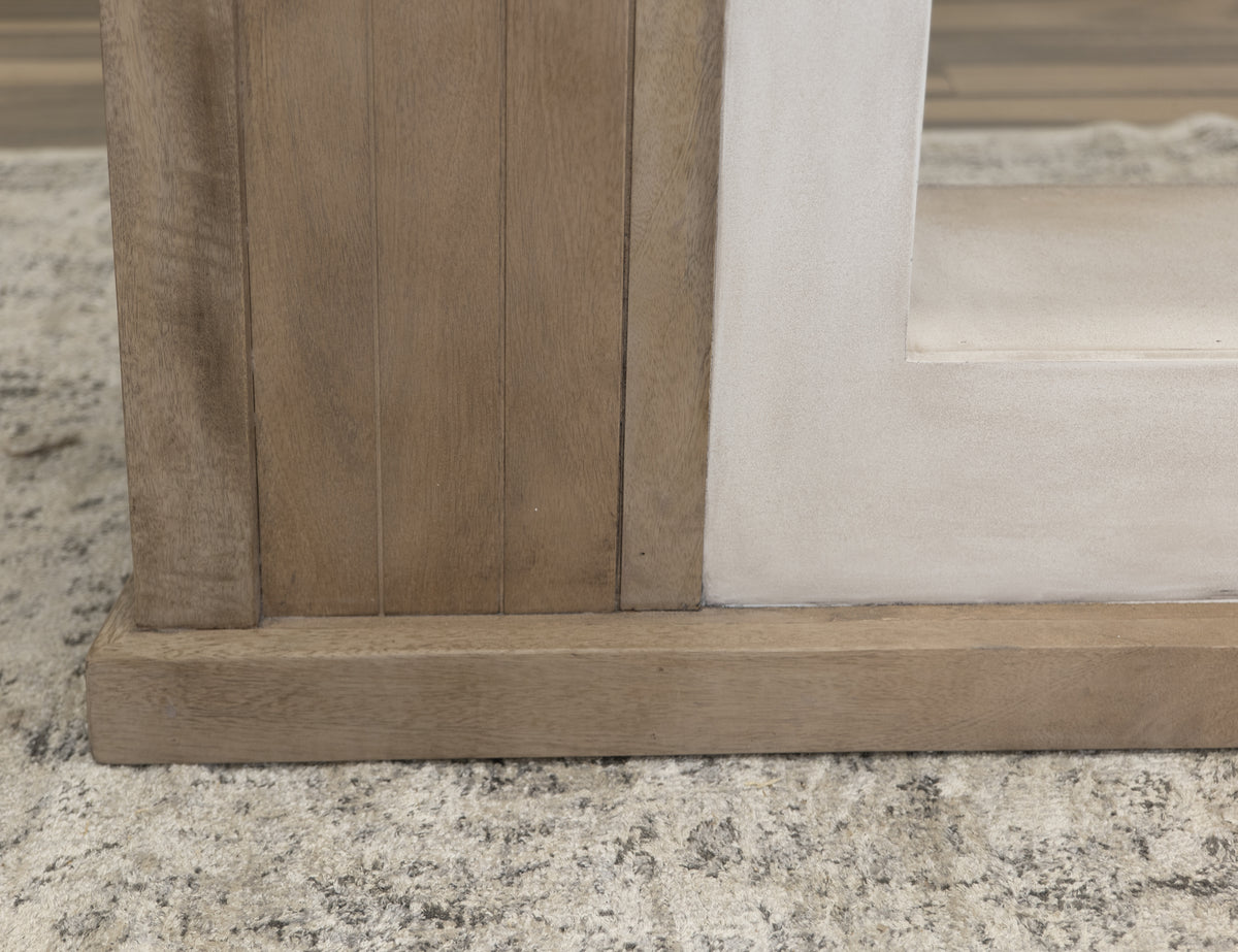 Natural Parota TV Stand, Brown, Fireplace Console