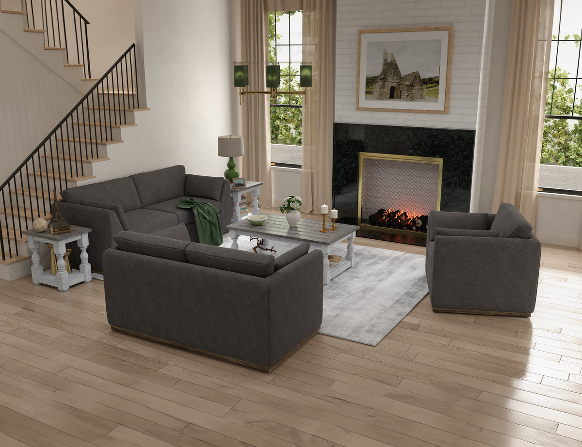 Vallarta Sofa, Gray, Wooden Frame & Base - IUP882-SOF-121
