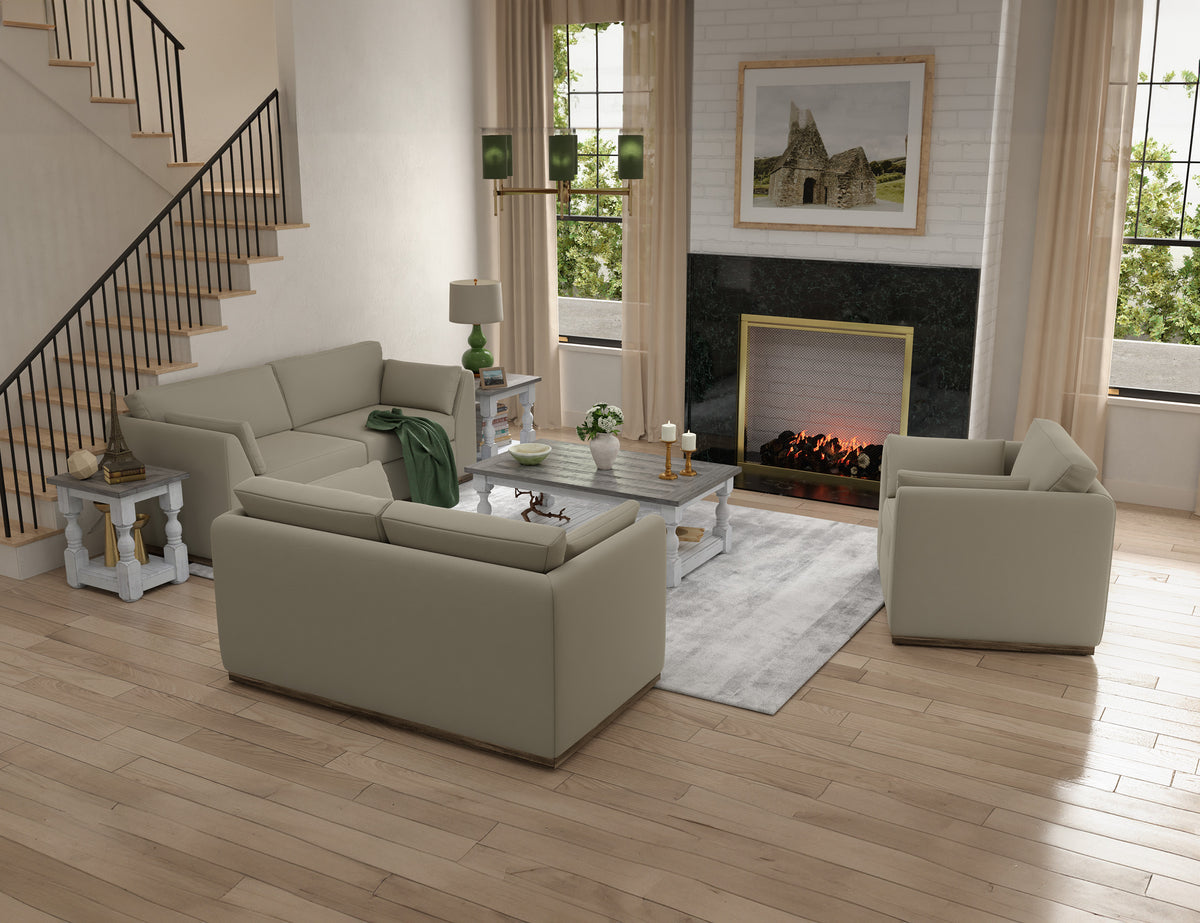 Vallarta Loveseat, Gray, Wooden Frame & Base - IUP882-LOV-151
