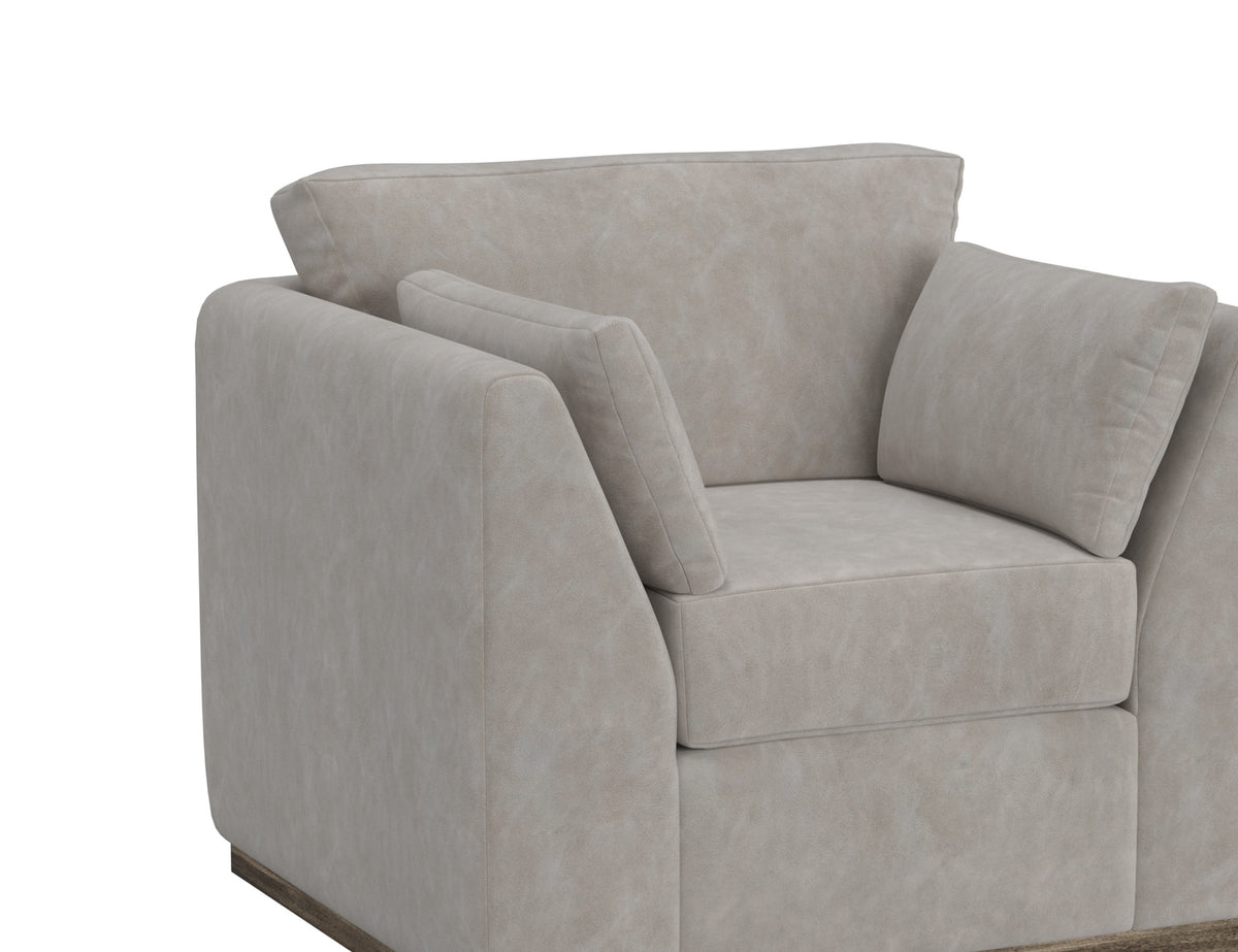 Vallarta Armchair, Gray, Wooden Frame & Base - IUP882-ACH-210