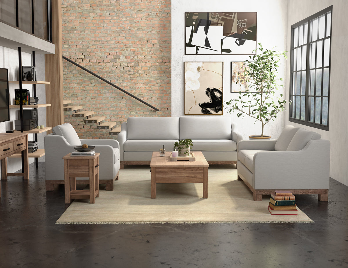 Samba Sofa, Beige, Wooden Frame & Base, Two-Cushion - IUP298-SOF-131-A