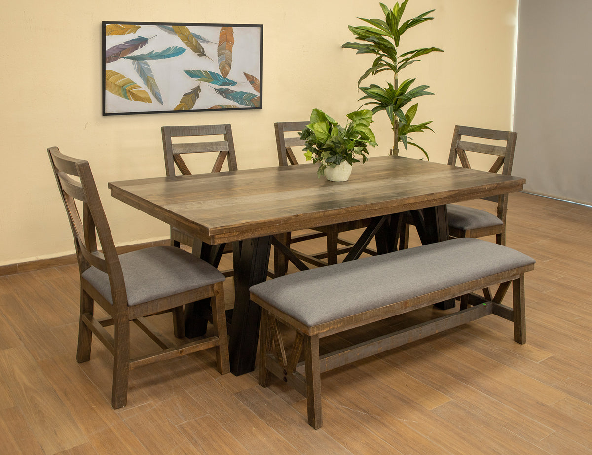Loft Brown Bench, Multicolor, Wooden bench for bedroom