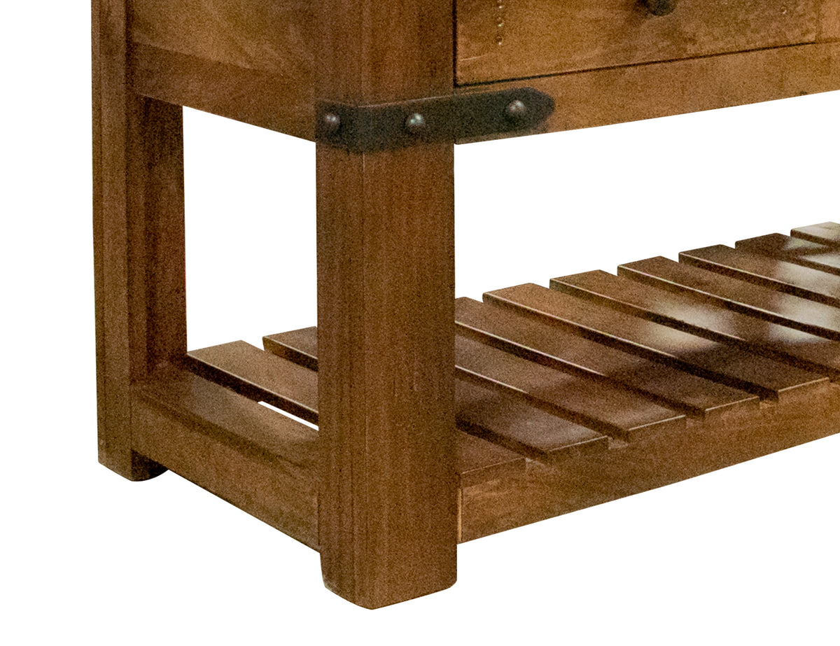 Parota Sofa Table, Brown, 6 Drawer