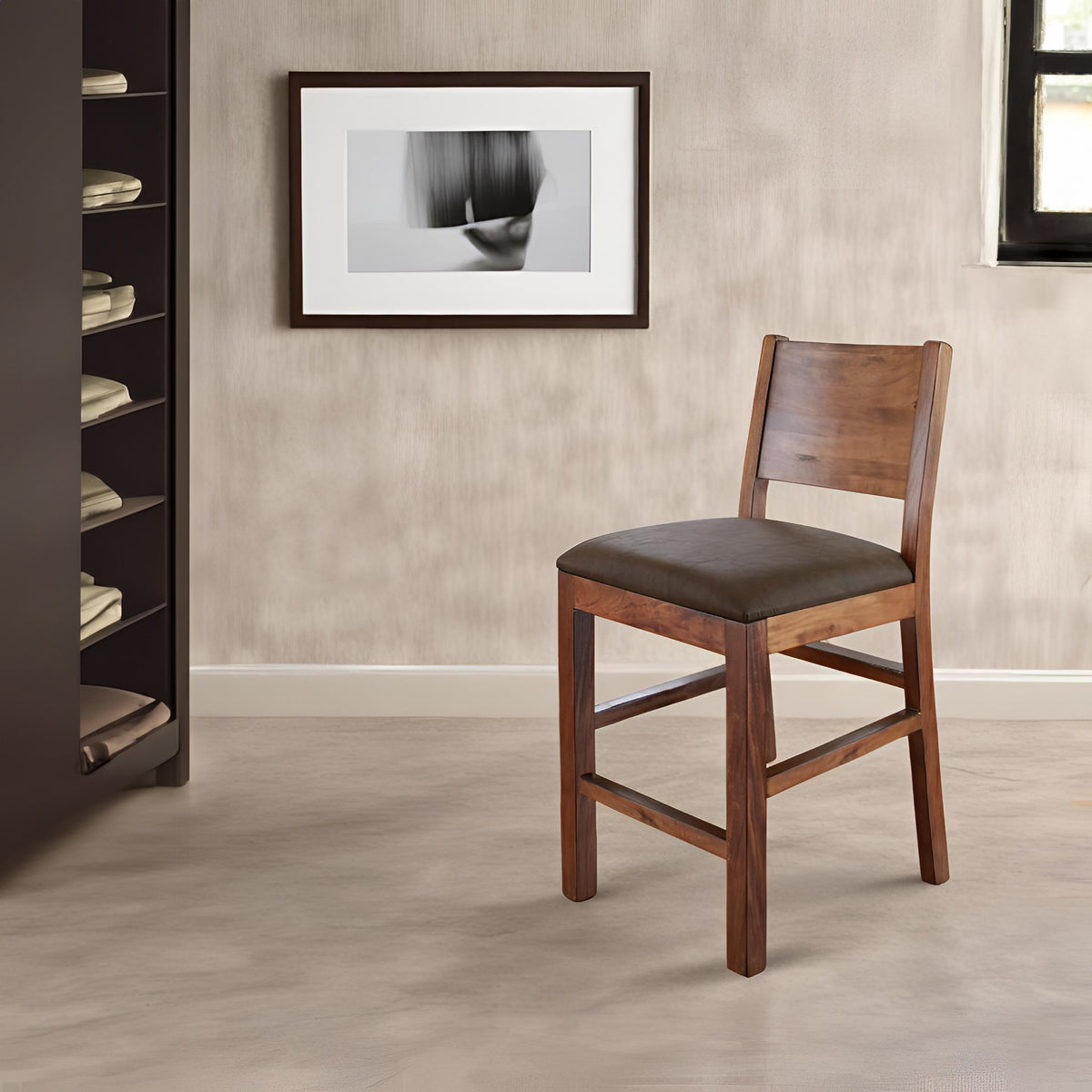 Parota Stool, Brown, Barstool 30"