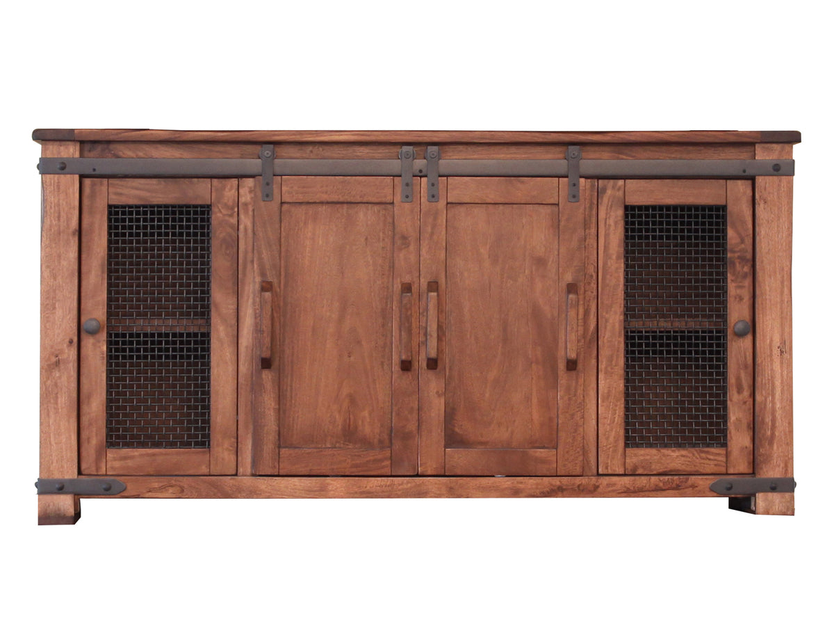 Parota TV Stand, Brown, 4 Doors 70"