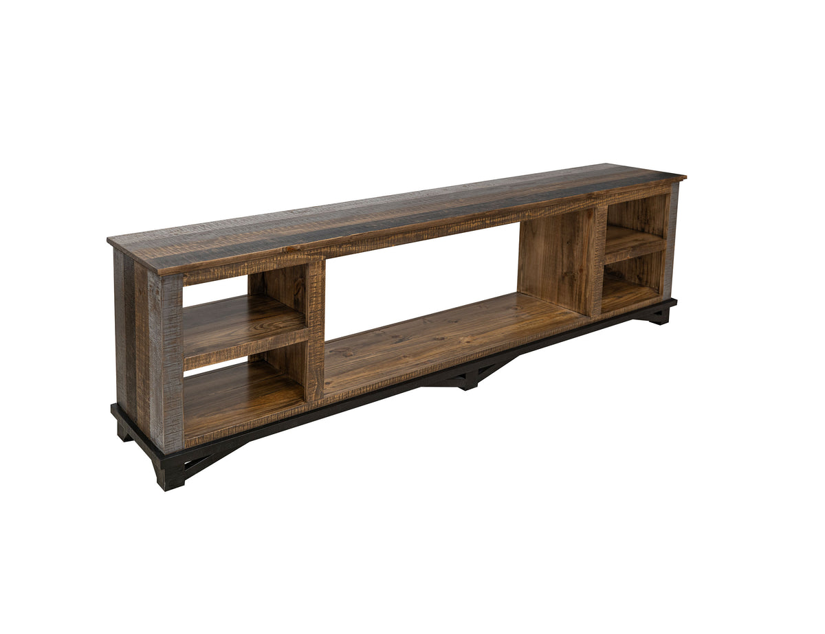 Loft Brown TV Stand, Multicolor, 4 Shelves Fireplace