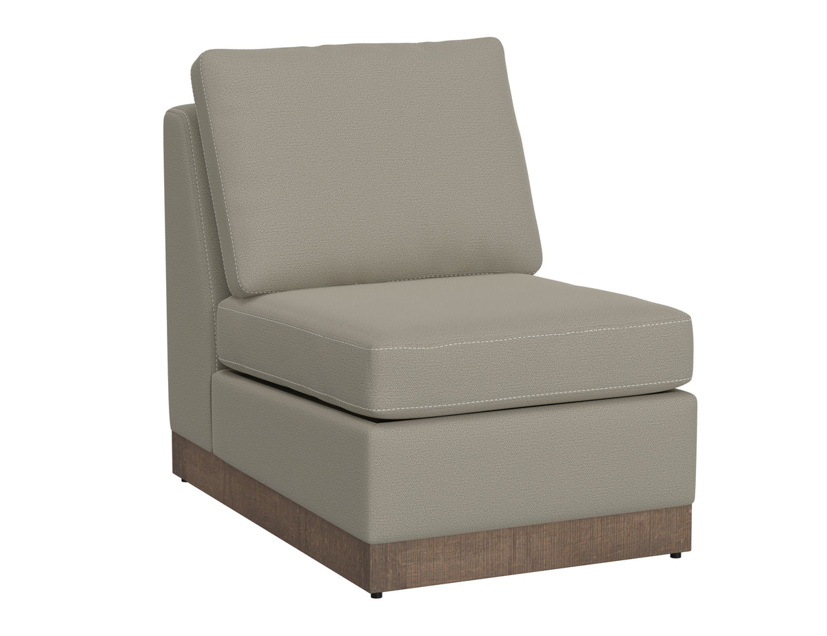 Georgia Armless Chair, Gray, Wooden Frame & Base - IUP722-ALC-151