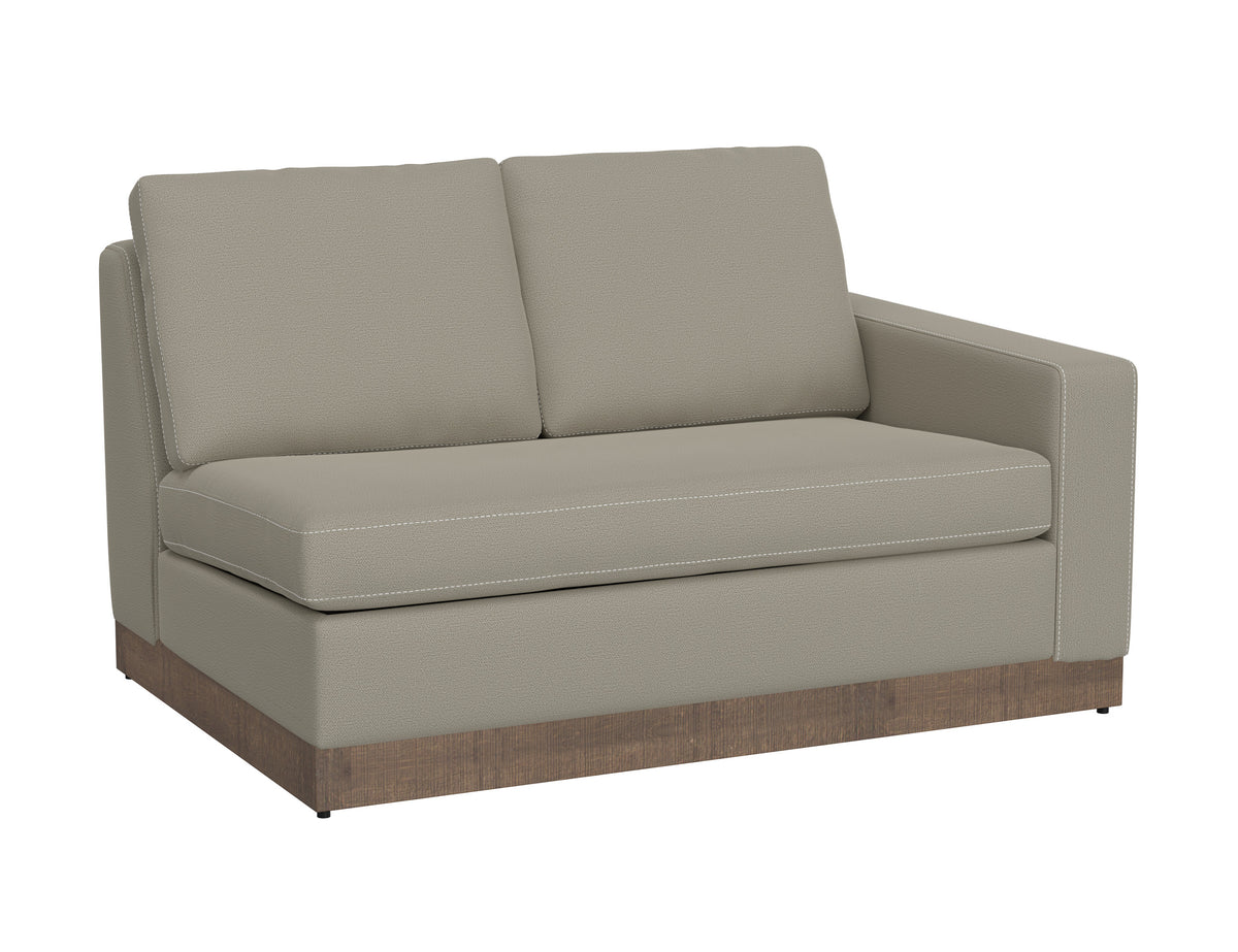 Georgia Loveseat, Gray, Wooden Frame & Base, Sectional Right-Arm - IUP722-LOV-RT-151