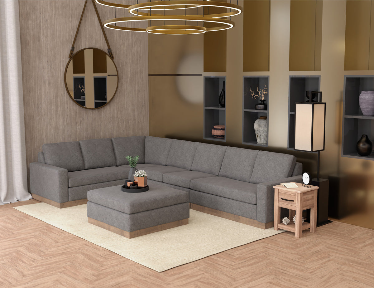 Georgia Armless Chair, Gray, Wooden Frame & Base - IUP722-ALC-121