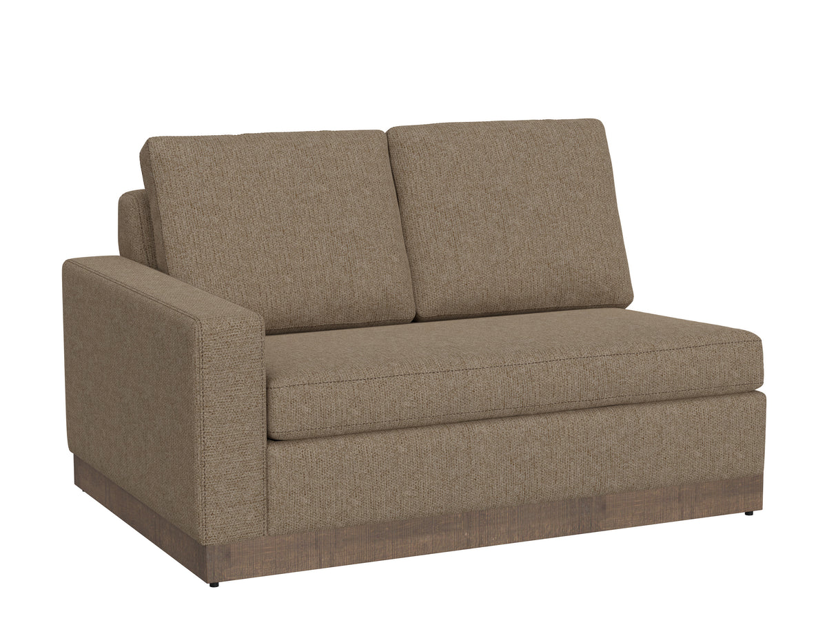Georgia Loveseat, Brown, Wooden Frame & Base, Sectional Left-Arm - IUP722-LOV-LF-152