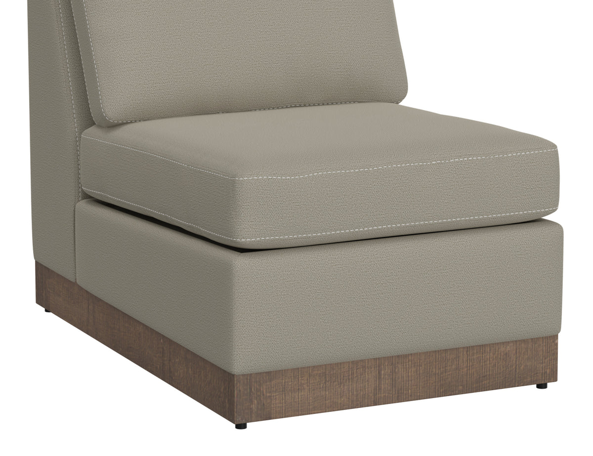 Georgia Armless Chair, Gray, Wooden Frame & Base - IUP722-ALC-151