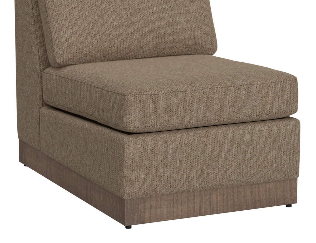 Georgia Armless Chair, Brown, Wooden Frame & Base - IUP722-ALC-152