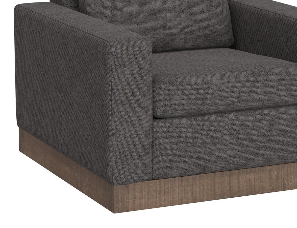 Georgia Armchair, Gray, Wooden Frame & Base - IUP722-ACH-121