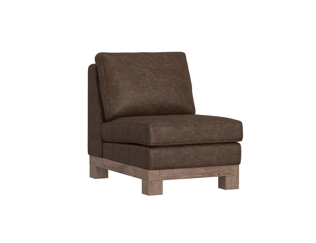 Samba Armless Chair, Brown, Wooden Frame & Base - IUP298-ALC-212