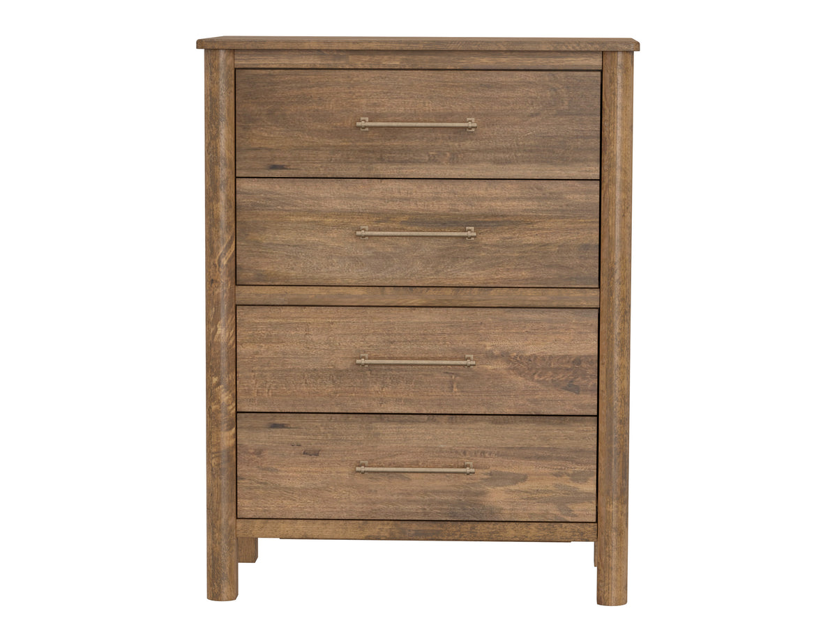 Olimpia Chest, Brown, 4 Drawer