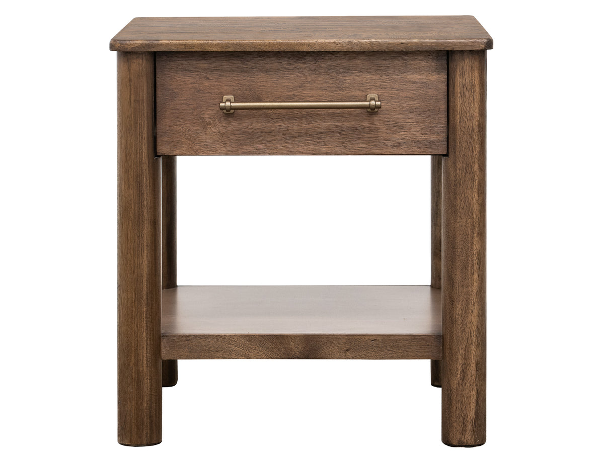 Olimpia End Table, Brown, 1 Drawer