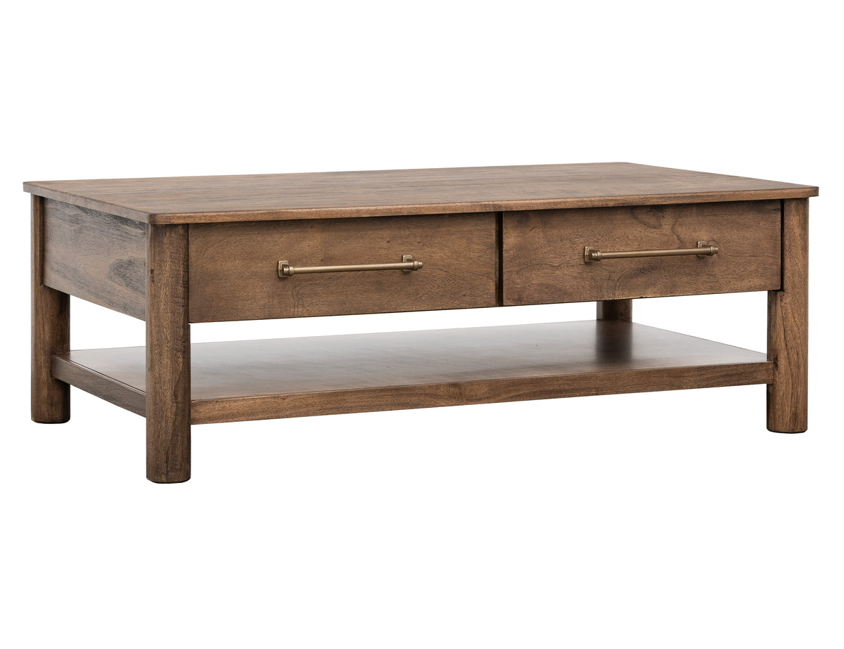 Olimpia Cocktail Table, Brown, 4 Drawer