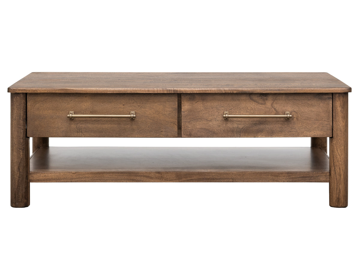 Olimpia Cocktail Table, Brown, 4 Drawer