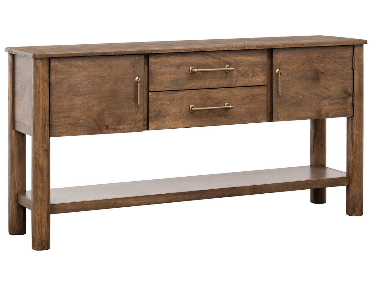 Olimpia Sofa Table, Brown, 2 Drawer 2 Doors