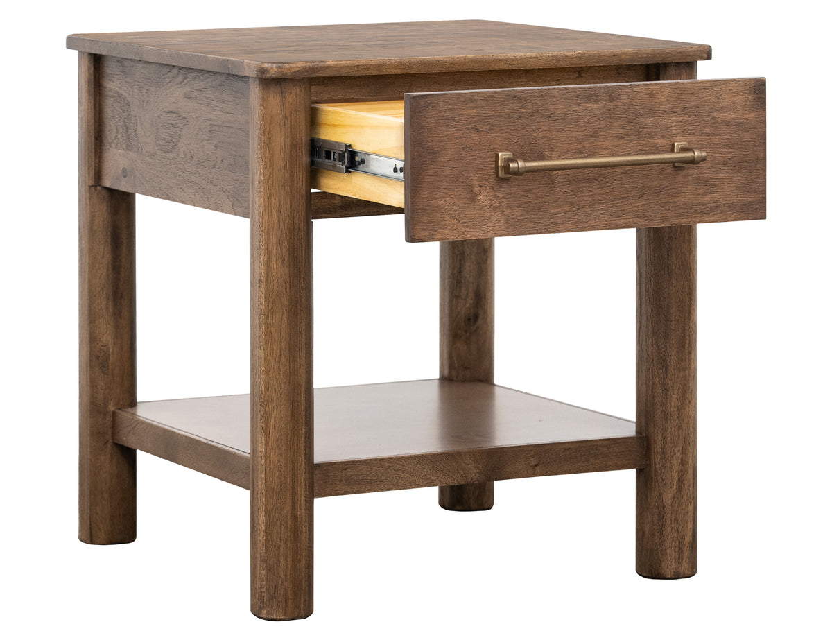 Olimpia End Table, Brown, 1 Drawer