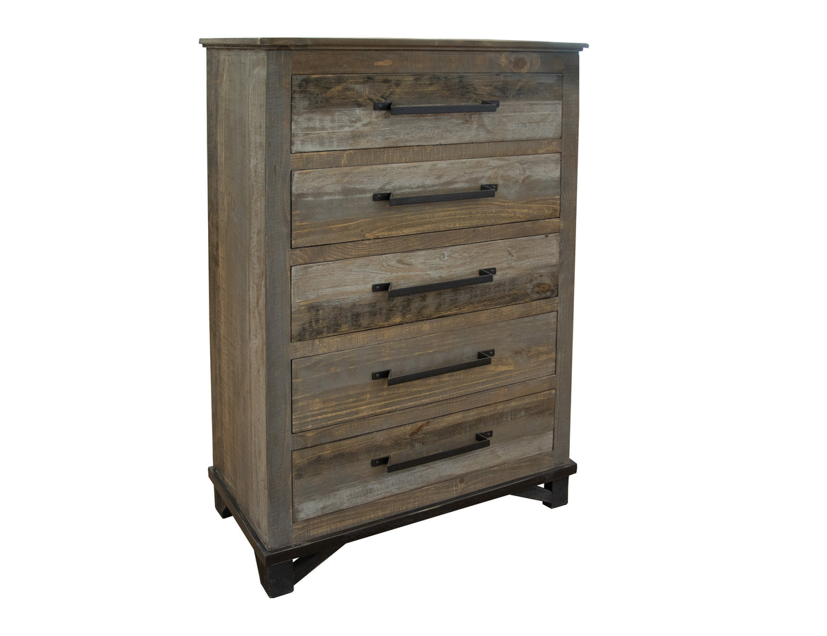 Loft Brown Chest, Multicolor, 5 Drawer