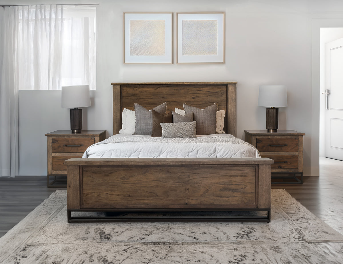 Natural Teca Headboard, Brown, 5/0 Headboard Queen