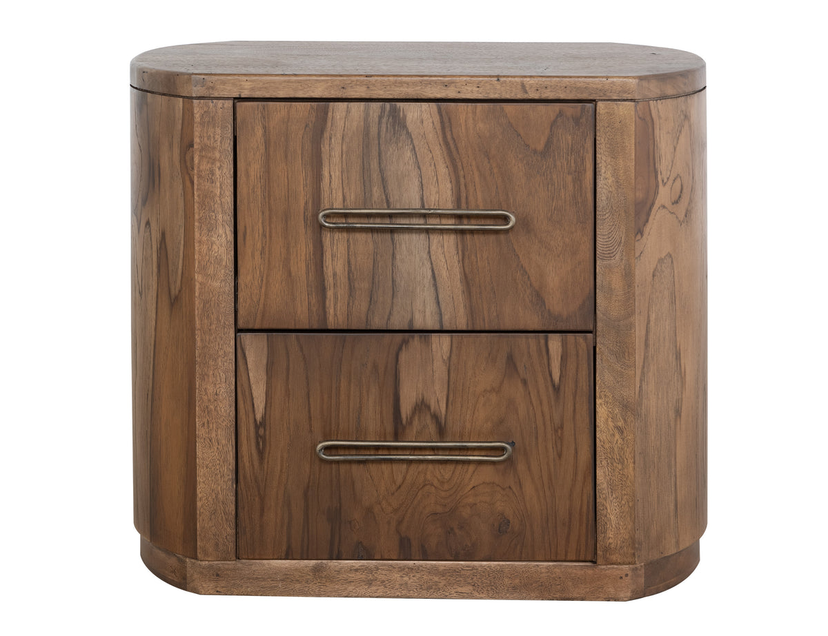 Balam Nightstand, Brown, 2 Drawer