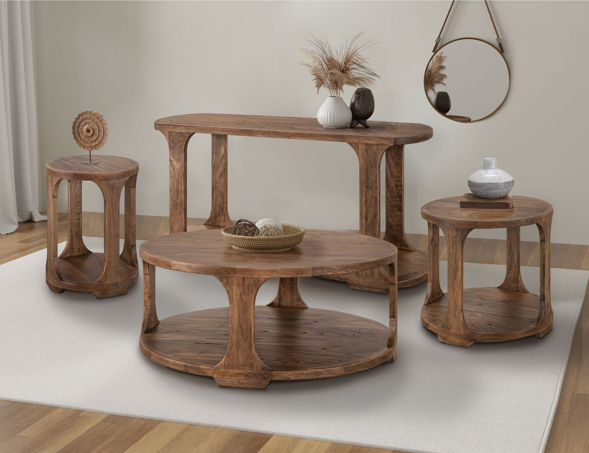 Balam Chairside Table, Brown, 1 Shelf - IFD4222CST