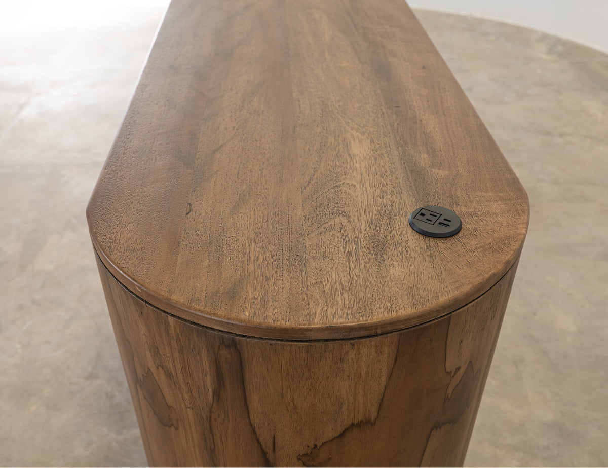 Balam Desk, Brown, 2 Drawer
