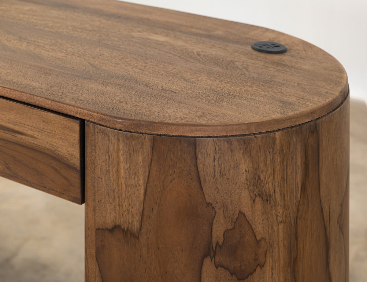 Balam Desk, Brown, 2 Drawer